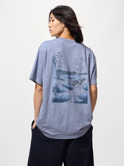 Uniqlo Ukiyo-e Blue Ut Graphic T-shirt 2xl  Us