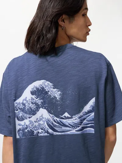 Uniqlo Ukiyo-e Blue Ut Graphic T-shirt Medium  Us