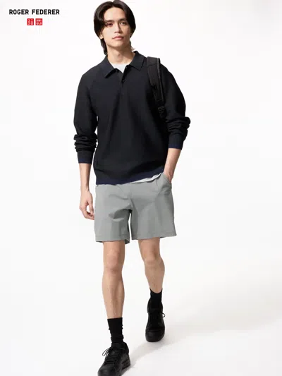 Uniqlo Ultra Stretch Active Shorts 6.5" Gray Xs  Us In Black