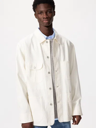 Uniqlo Utility Jacket Off White Xl  Us
