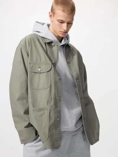 Uniqlo Utility Jacket Olive 2xs  Us In Gray