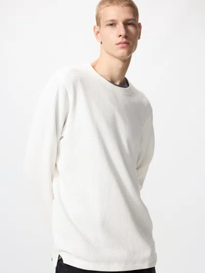 Uniqlo Waffle T-shirt Off White 2xl  Us