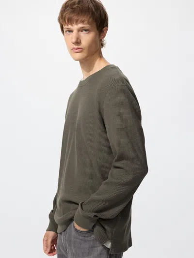 Uniqlo Waffle T-shirt Olive 3xl  Us In Gray