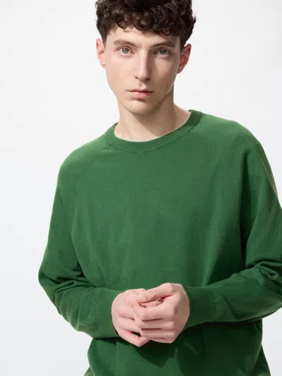 Uniqlo Washable Cotton Blend Sweater Green 3xl  Us