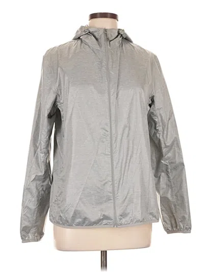 Pre-owned Uniqlo Windbreaker Jacket In Silver
