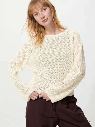 Uniqlo Women's 3d Knit Mesh Sweater White Large  Us In Neutral