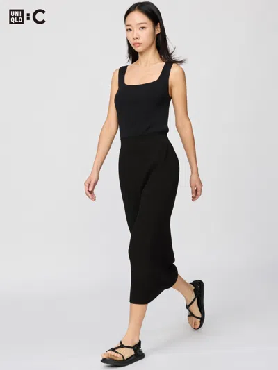 Uniqlo Women's 3d Knit Ribbed Skirt Black Xl  Us