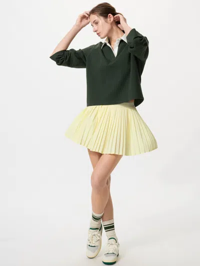 Uniqlo Women's Active Pleated Skort Yellow Xl  Us