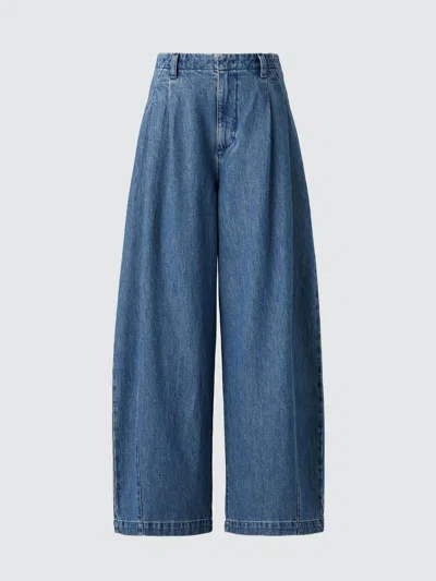 Uniqlo Women's Baggy Jeans, Blue, 2xs In Black