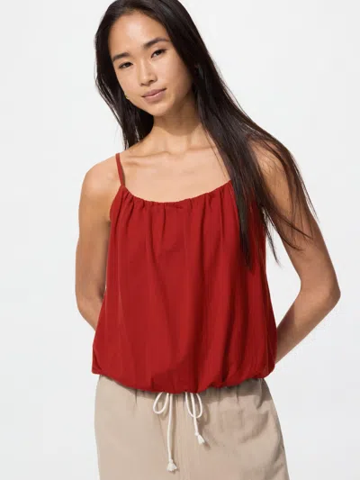 Uniqlo Women's Balloon Gathered Camisole 2xl  Us In Red