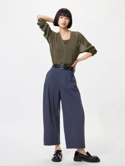Uniqlo Women's Barrel Ankle Pants Navy 2xl  Us In Multi