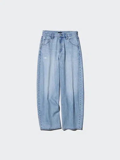 Uniqlo Women's Barrel Jeans Blue 29 Inch  Us