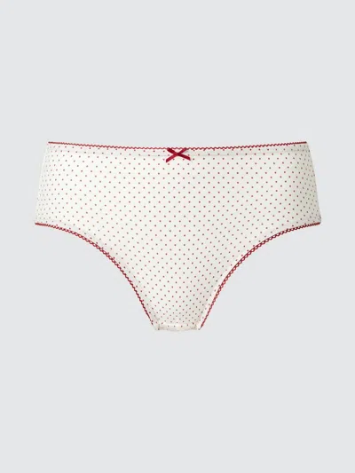 Uniqlo Women's Bikini Briefs Dot, White, Xs
