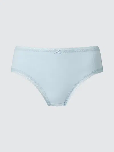 Uniqlo Women's Bikini Briefs Lace, Light Blue, Xs