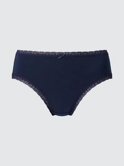 Uniqlo Women's Bikini Briefs Lace, Navy, Xs