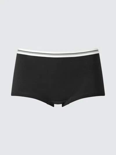 Uniqlo Women's Boyshorts Briefs Line, Black, Xs