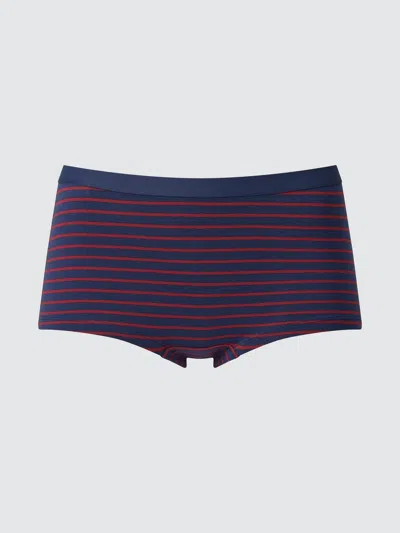 Uniqlo Women's Boyshorts Briefs Stripe, Navy, Xs