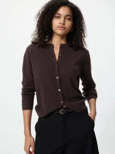 Uniqlo Women's Cashmere Cardigan, Dark Brown, 2xs