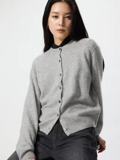 Uniqlo Women's Cashmere Cardigan, Gray, 2xs