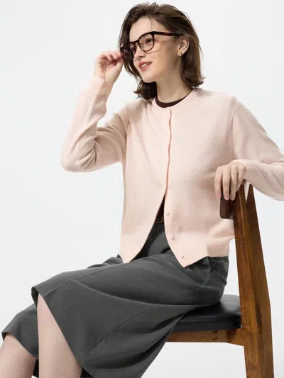 Uniqlo Women's Cashmere Cardigan, Pink, 2xs In Neutral