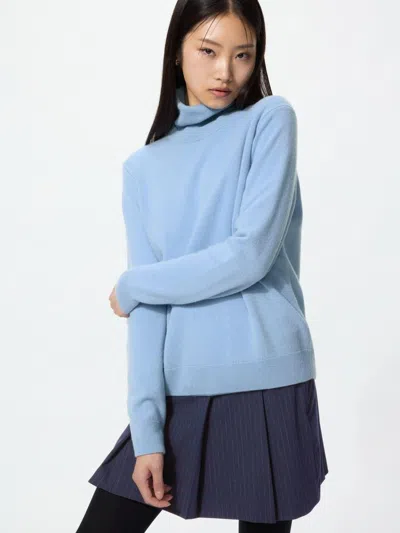 Uniqlo Women's Cashmere Sweater, Blue, 2xs