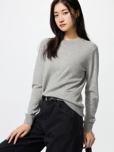 Uniqlo Women's Cashmere Sweater Gray Xl  Us