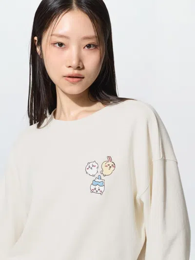 Uniqlo Women's Chiikawa Sweatshirt, Off White, 2xs