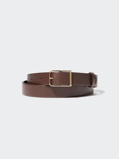 Uniqlo Women's Clean Belt Dark Brown Large  Us