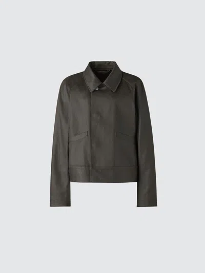 Uniqlo Women's Coated Blouson Jacket, Dark Brown, 2xs In Gray