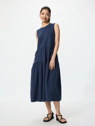 Uniqlo Women's Combination Dress Sleeveless, Blue, Xs