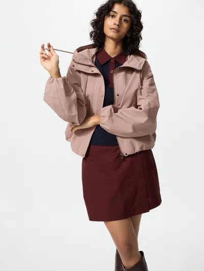 Uniqlo Women's Cotton Blend Short Parka Pink 2xl  Us