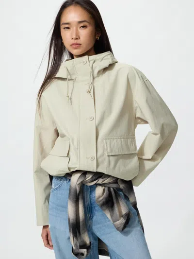 Uniqlo Women's Cotton Blend Utility Parka, Beige, 2xl In Sand