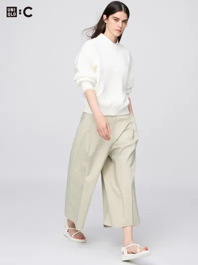 Uniqlo Women's Cotton Culotte Beige Xl  Us In Neutral