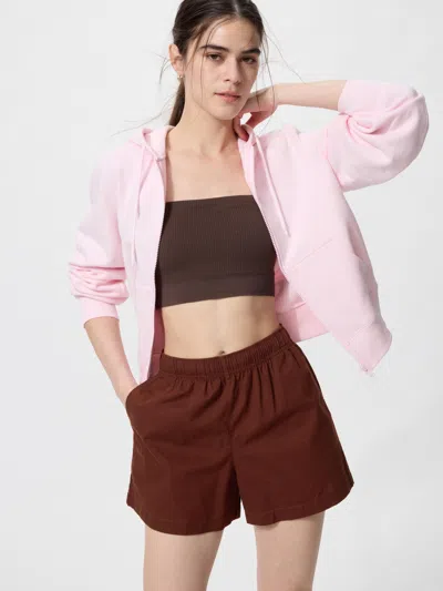 Uniqlo Women's Cotton Easy Shorts Brown Xs  Us