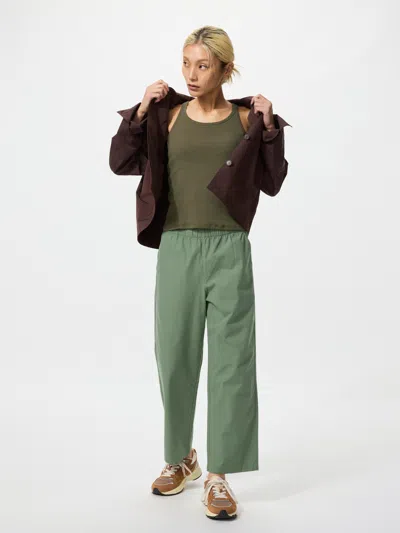 Uniqlo Women's Cotton Relaxed Ankle Pants Green Xl  Us