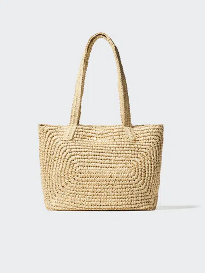 Women's Crochet Tote Bag, Beige In Brown from Uniqlo