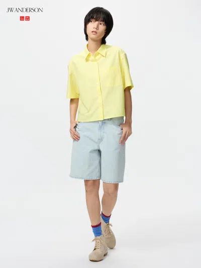 Uniqlo Women's Denim Half Pants Blue 29 Inch  Us In Multi