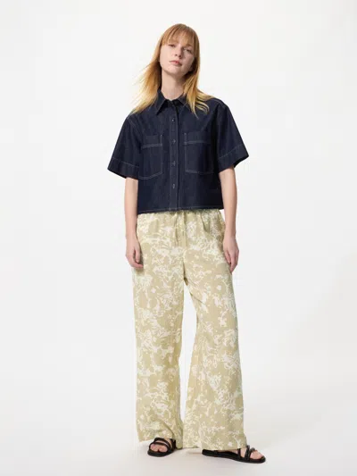 Uniqlo Women's Drape Easy Pants Flower Beige Xl  Us In Multi
