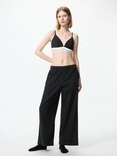 Uniqlo Women's Flannel Easy Pants, Black, Xs