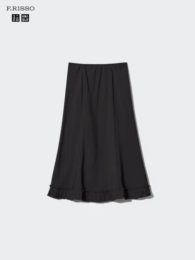 Uniqlo Women's Flare Long Skirt, Black, Xl