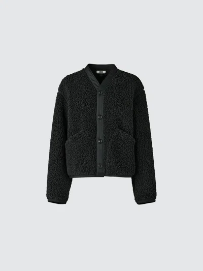 Uniqlo Women's Fleece Short Jacket, Black, 2xs