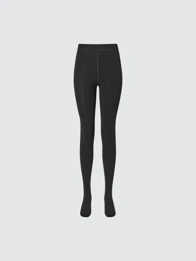 Uniqlo Women's Heattech Extra Warm Pile Lined Tights With Odor Control, Black, Small