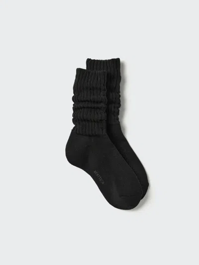 Uniqlo Women's Heattech Slouchy Socks, Black, Us W 7.5-10