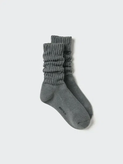 Uniqlo Women's Heattech Slouchy Socks, Dark Gray, Us W 7.5-10