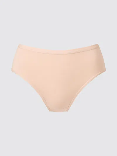 Uniqlo Women's High Rise Briefs Beige Large  Us In Pink