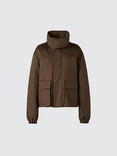 Uniqlo Women's Hybrid Down Short Jacket, Brown, 2xs