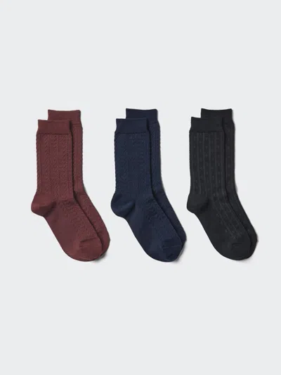 Uniqlo Women's Lace Knit Socks 3 Pairs Red Us W 7.5-10  Us