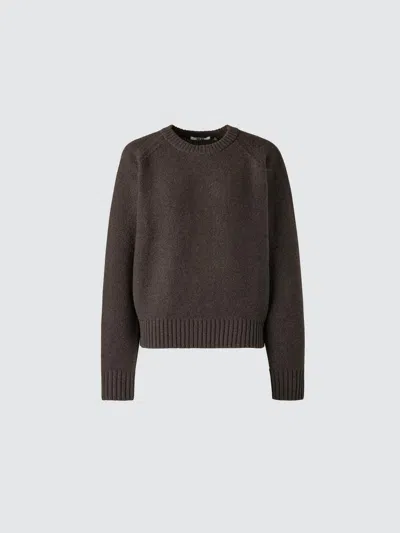 Uniqlo Women's Lambswool Sweater, Dark Brown, 2xs In Burgundy