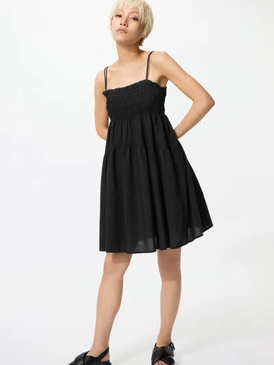 Uniqlo Women's Linen Blend Camisole Dress Black Large  Us