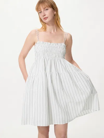 Uniqlo Women's Linen Blend Camisole Dress Striped Off White Small  Us